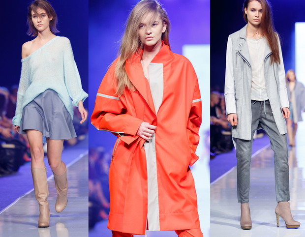 Najlepsze pokazy Fashion Week Poland 9.: Łukasz Jemioł Basic wiosna-lato 2014, fot. Seweryn Cieślik / Magnifique Studio, kolaż ELLE