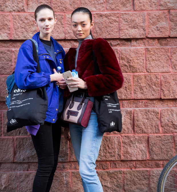 Street fashion: modelki off duty na London Fashion Week j-z 2016/2017