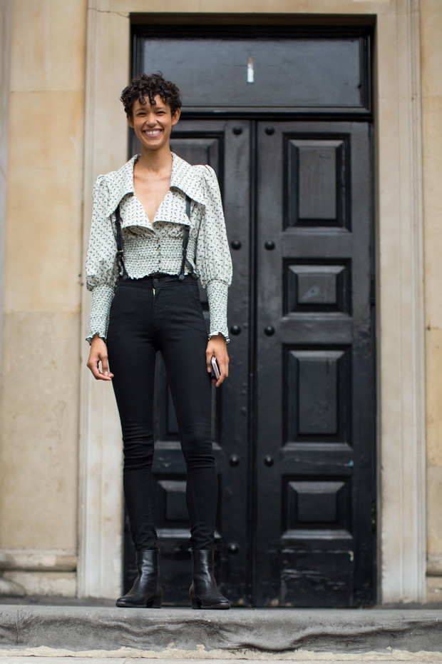 Street fashion: modelki off duty na London Fashion Week SS17