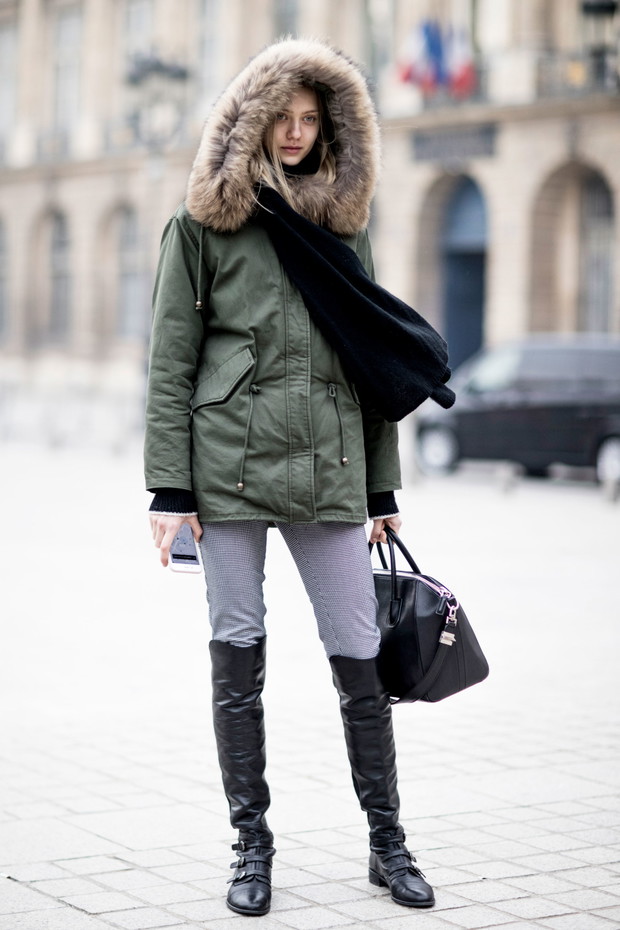 Street fashion: modelki off duty na Paris Fashion Week haute couture SS17
