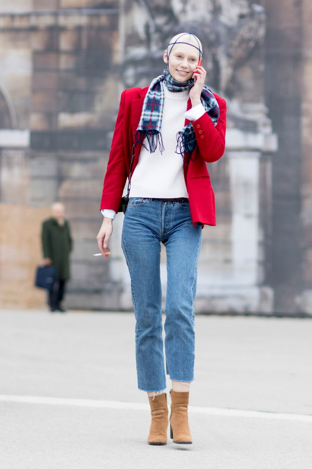 Street fashion: modelki off duty Paris Fashion Week haute couture SS17