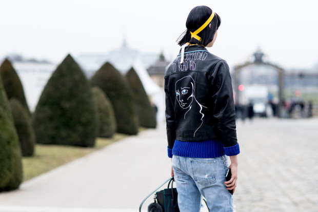 Street fashion: modelki off duty Paris Fashion Week haute couture SS17