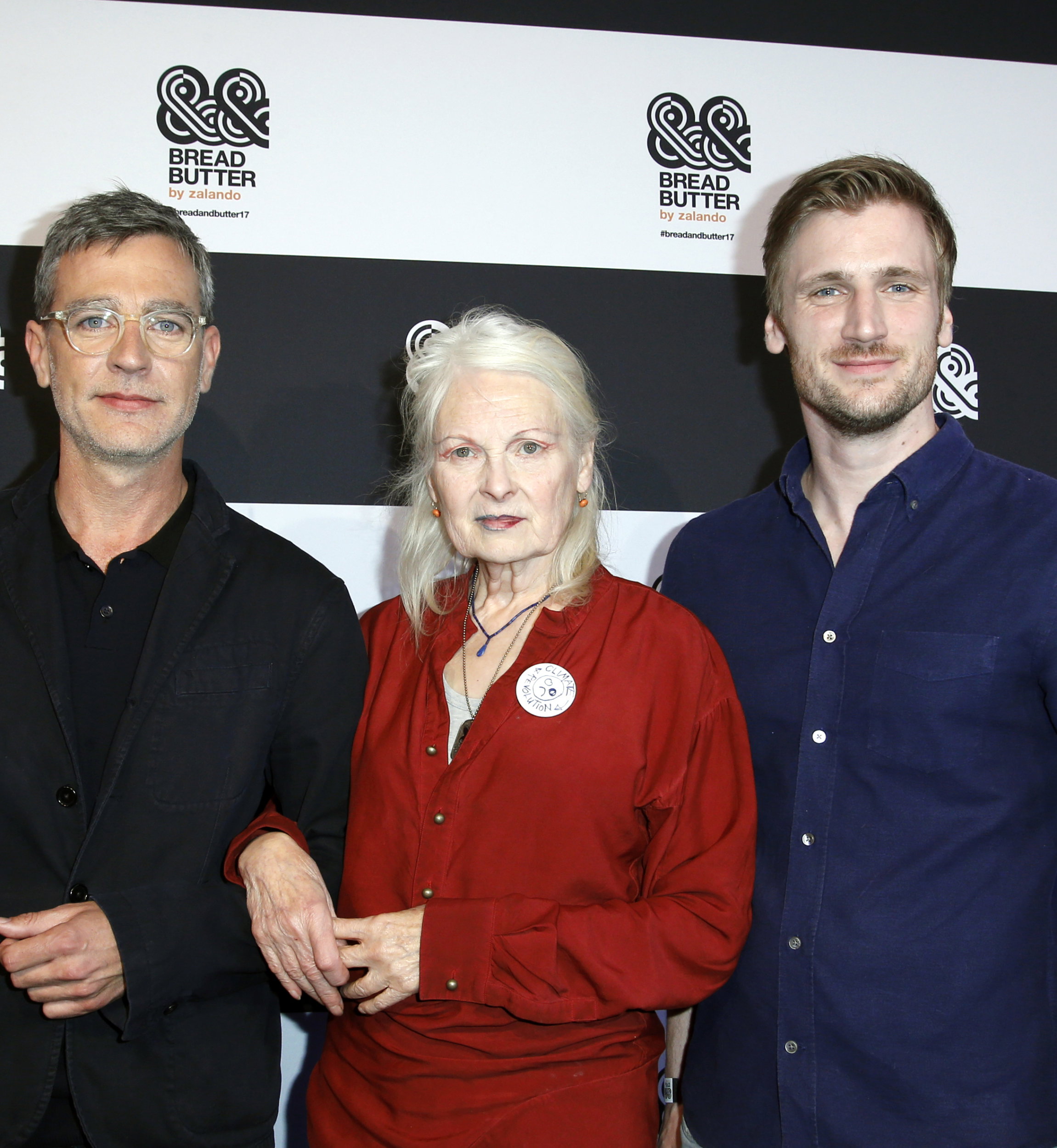 Carsten Hendrich, Vivienne Westwood i David Schneider na konferencji zapowiadającej Bread & Butter by Zalando 2017