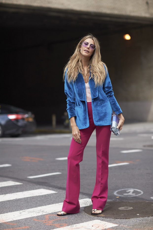 Zdjęcia street fashion z Tygodnia Mody w Nowym Jorku