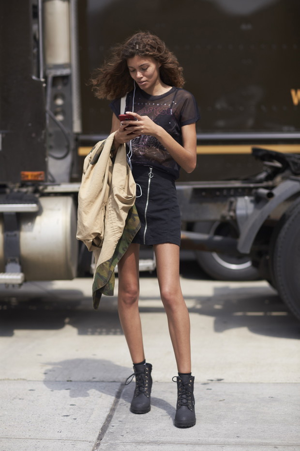 Zdjęcia street fashion z Tygodnia Mody w Nowym Jorku