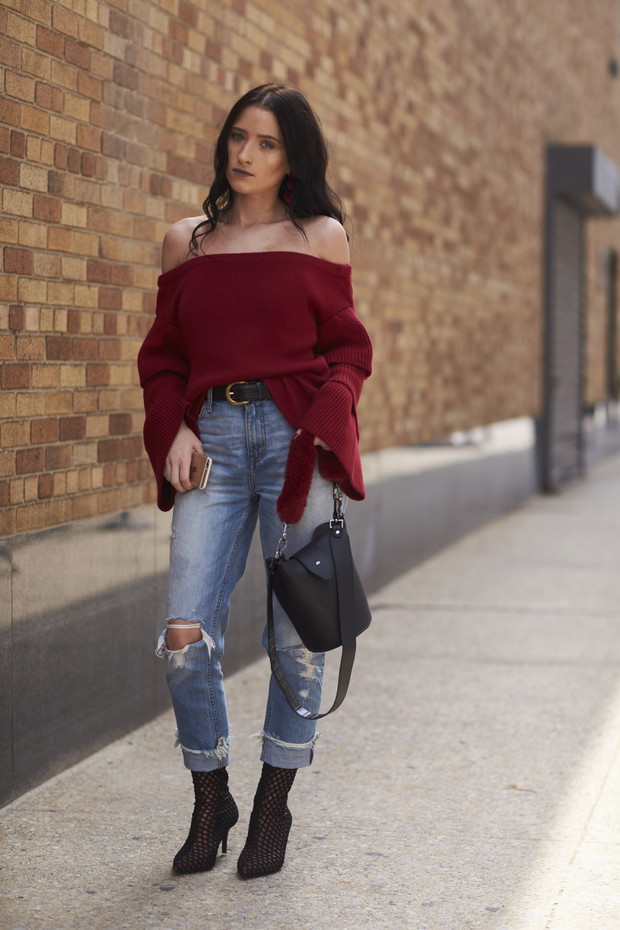 Zdjęcia street fashion z Tygodnia Mody w Nowym Jorku