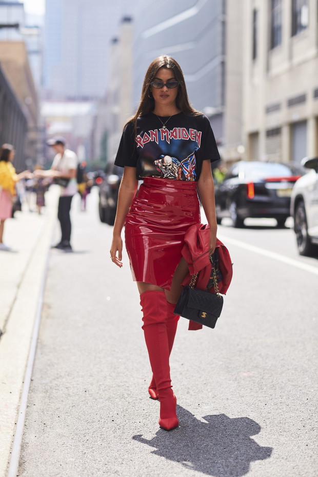 Zdjęcia street fashion z Tygodnia Mody w Nowym Jorku
