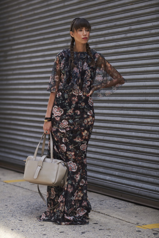 Zdjęcia street fashion z Tygodnia Mody w Nowym Jorku