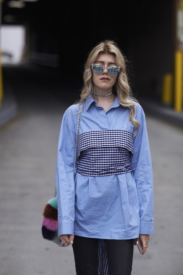 Zdjęcia street fashion z Tygodnia Mody w Nowym Jorku