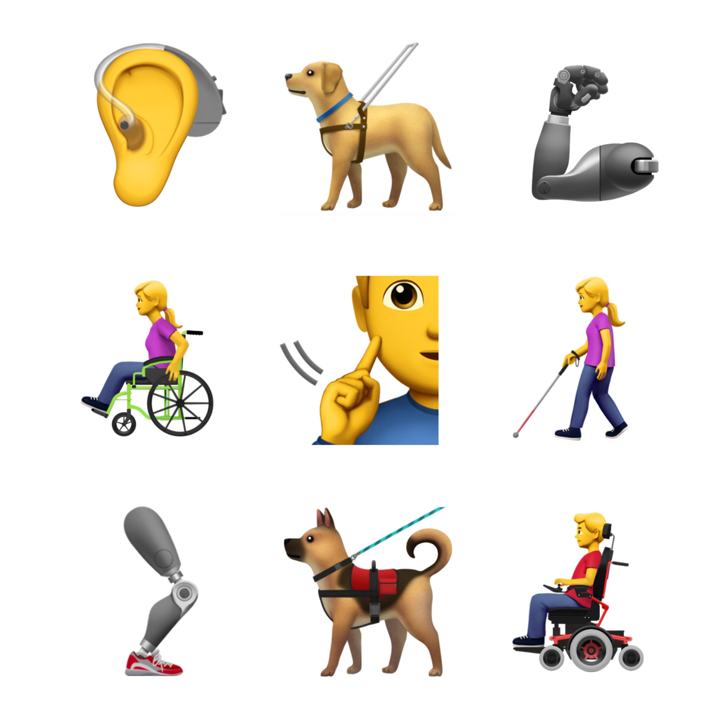 Nowe emoji z niepełnosprawnymi