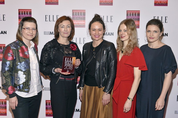EIBA 2018: Agnieszka Ślęzak, Krystyna Krzyworzeka-Janiuk z Sirowa, redaktor naczelna ELLE Marta Drożdż, szefowa działu Uroda Marta Krupińska, redaktor urodowy ELLE Iza Poniatowska-Mazur