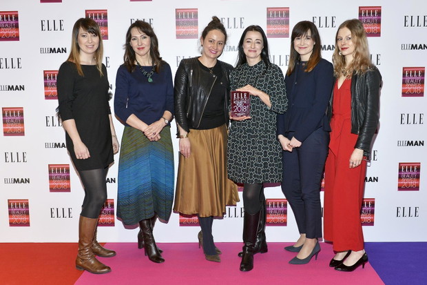 EIBA 2018: Anna Pilip i Wiktoria Brzozowska z Dr Irena Eris, redaktor naczelna ELLE Marta Drożdż, Adrianna Stachowska i Anna Jarzynka z Dr Irena Eris, szefowa działu uroda Marta Krupińska