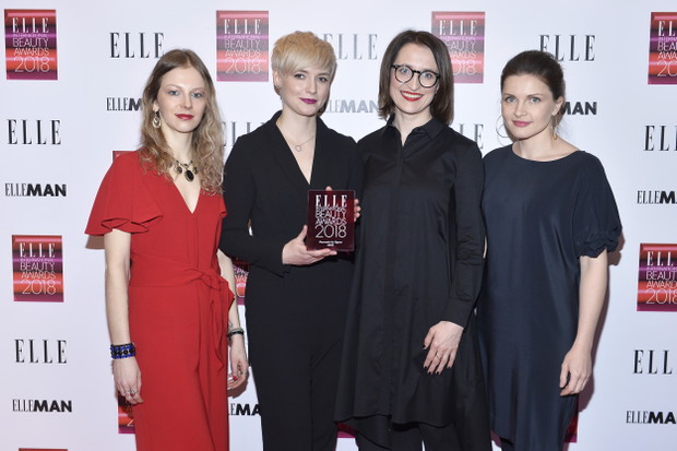 EIBA 2018: szefowa działu Uroda Marta Krupińska, Kamila Piersa i Agata Wrona z Nars, redaktor urodowy ELLE Iza Poniatowska-Mazur