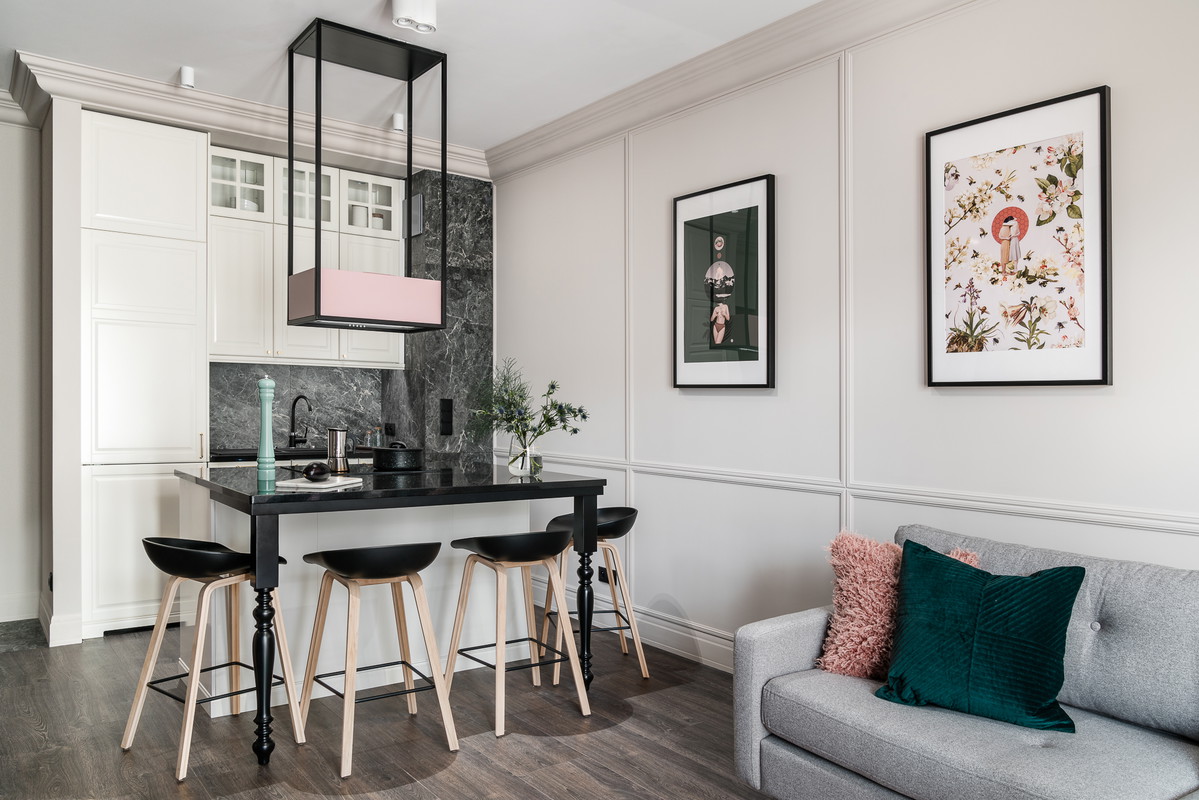 Wnętrze tygodnia: kobiece i eleganckie 40 m2 w Gdańsku