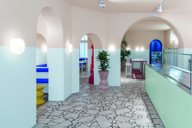 Restauracja L.A. POKÉ, projekt: Ester Bruzkus Architekten