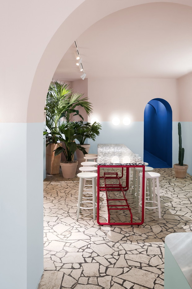 Restauracja L.A. POKÉ, projekt: Ester Bruzkus Architekten