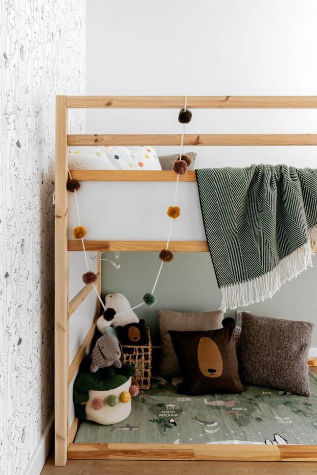Zielone mieszkanie na warszawskim Bemowie, projekt: Gabriela Bartczak, Design My Deer