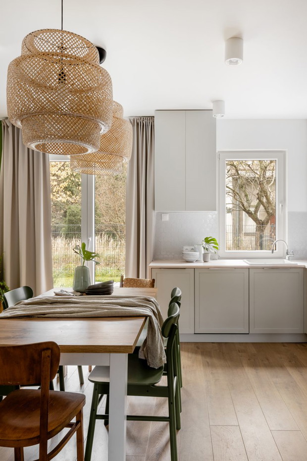 Zielone mieszkanie na warszawskim Bemowie, projekt: Gabriela Bartczak, Design My Deer