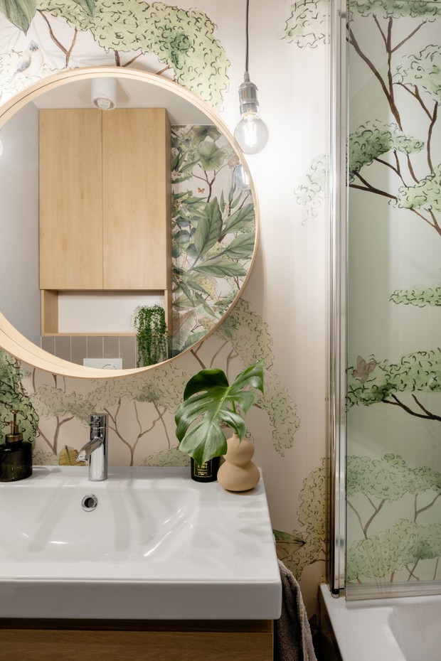 Zielone mieszkanie na warszawskim Bemowie, projekt: Gabriela Bartczak, Design My Deer