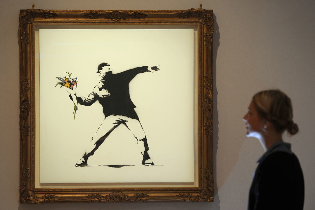 Banksy "Love Is in the Air"