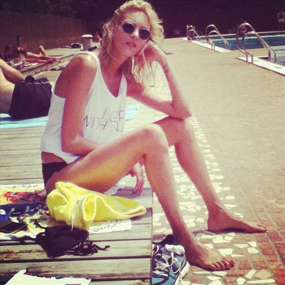 Anja w Wiedniu/ fot. Twitter Anja Rubik