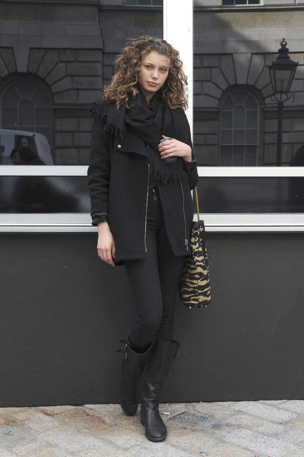 Street fashion z Londynu - modelki po godzinach