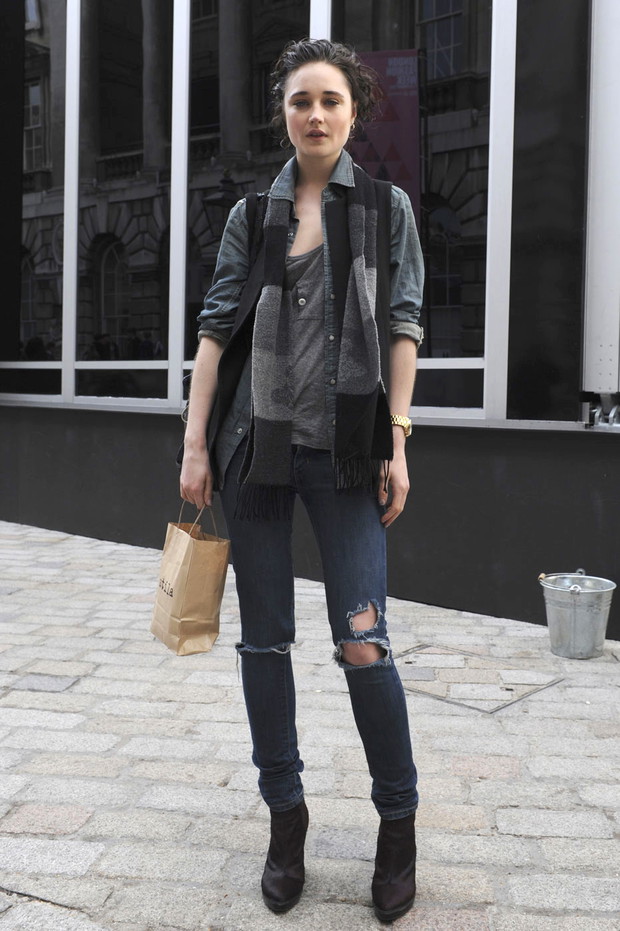 Street fashion z Londynu - modelki po godzinach