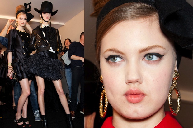 Backstage pokazu Moschino jesień-zima 2012/2013 / fot. Imaxtree