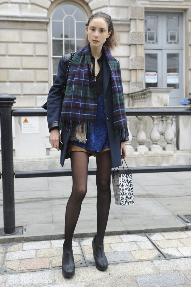 Street fashion z Londynu - modelki po godzinach