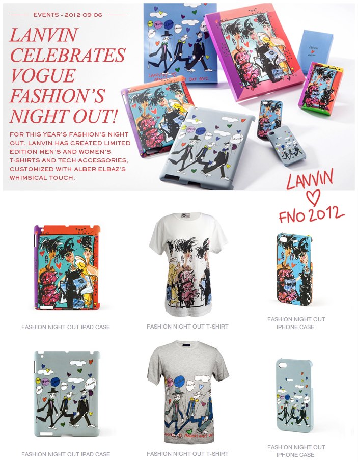 Gadżety Lanvin na Fashion's Night Out, fot. serwis prasowy