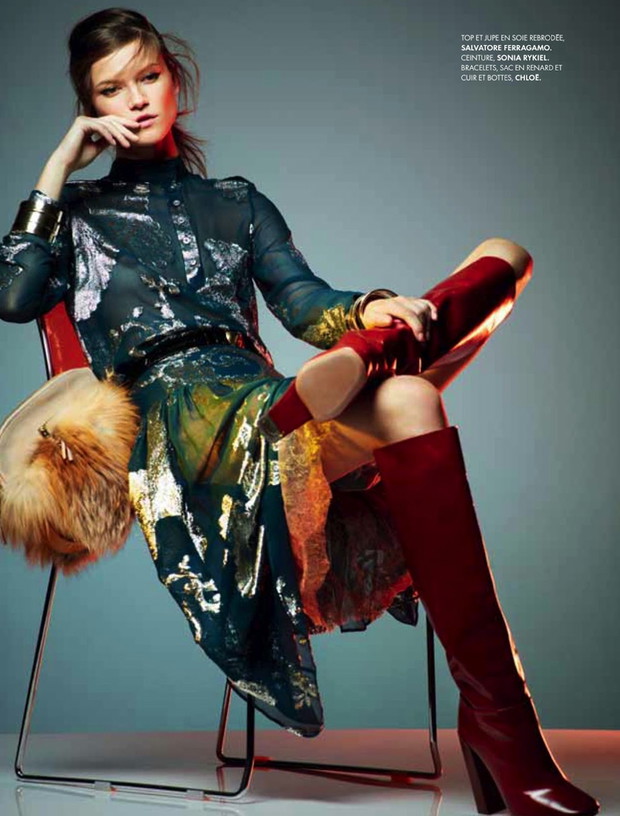 Kasia Struss w ELLE France - zdjęcia pełne koloru