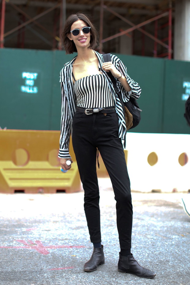 Street fashion: modelki na New York Fashion Week
