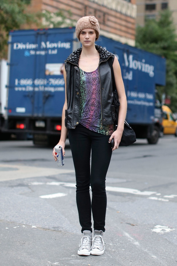Street fashion: modelki na New York Fashion Week