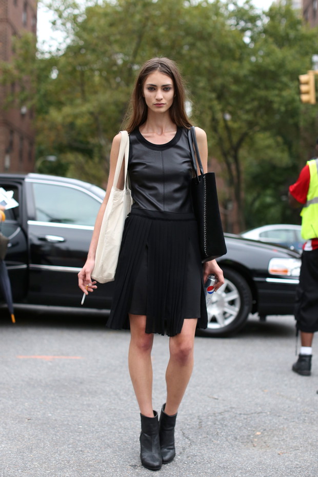 Street fashion: modelki na New York Fashion Week