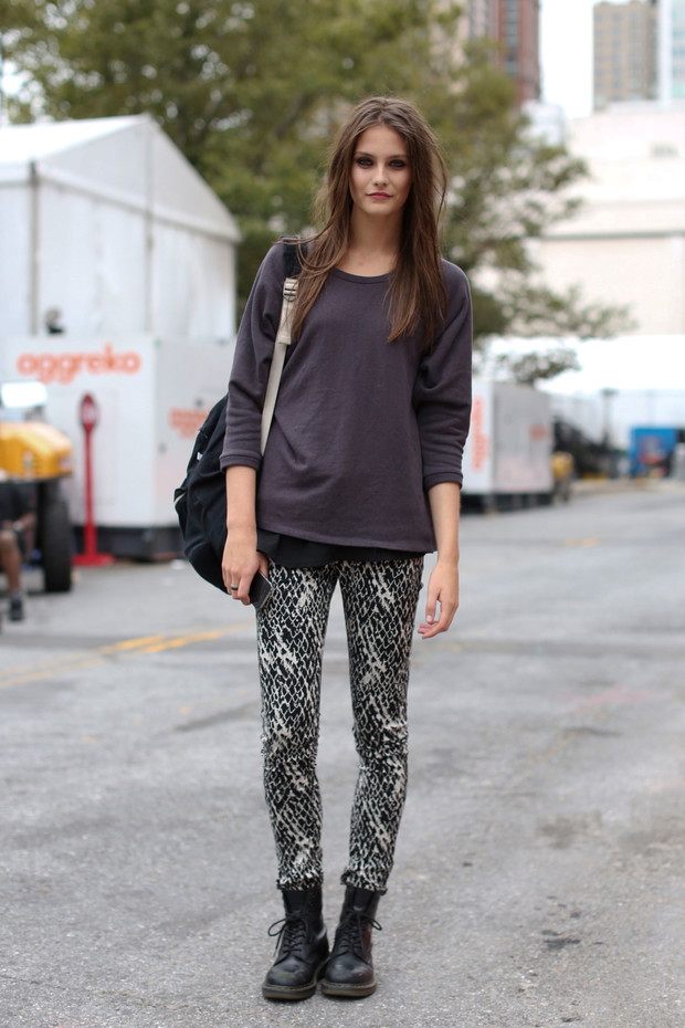 Street fashion: modelki na New York Fashion Week