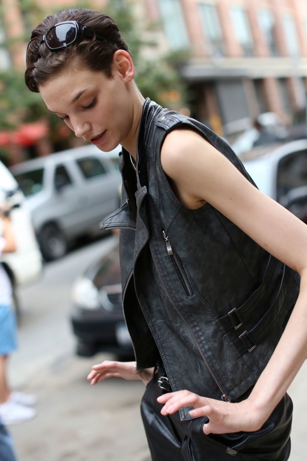 Street fashion: modelki na New York Fashion Week