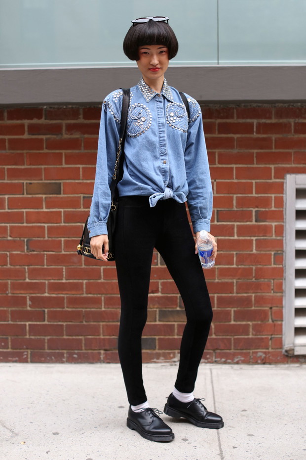 Street fashion: modelki na New York Fashion Week