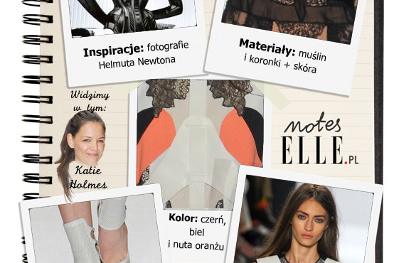 Notes ELLE.pl BCBG Max Azria wiosna-lato 2013 / kolaż ELLE
