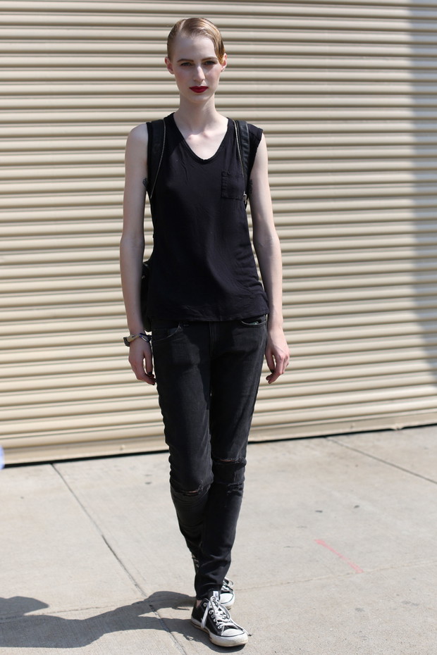 Street fashion: modelki na New York Fashion Week