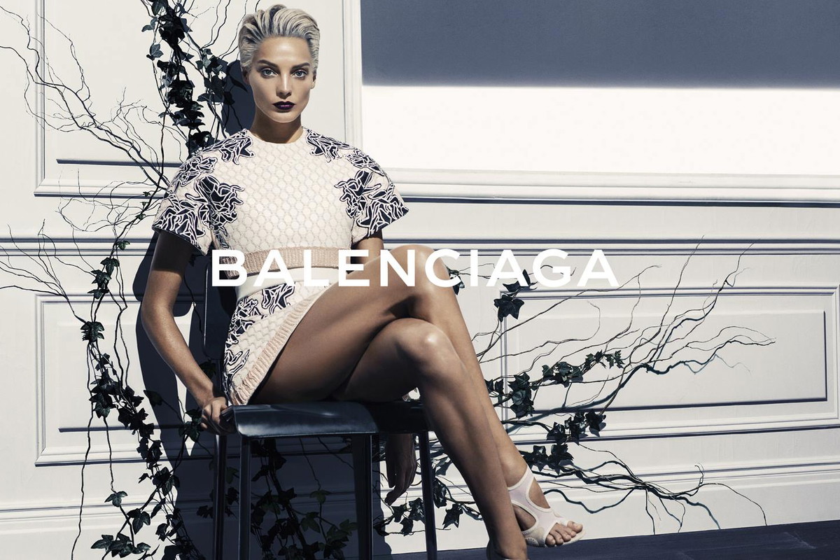 Daria Werbowy w kampanii Balenciaga wiosna-lato 2014