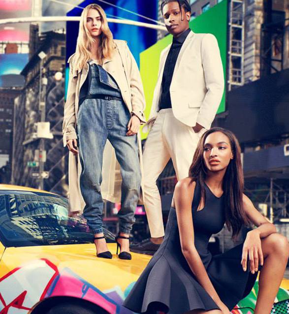 Cara Delevingne, Jourdan Dunn, A$AP Rocky dla DKNY