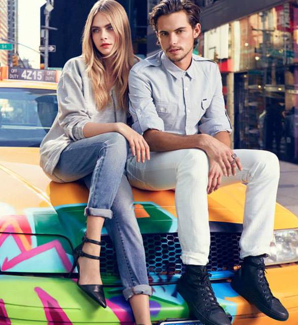 Cara Delevingne, Jourdan Dunn, A$AP Rocky dla DKNY
