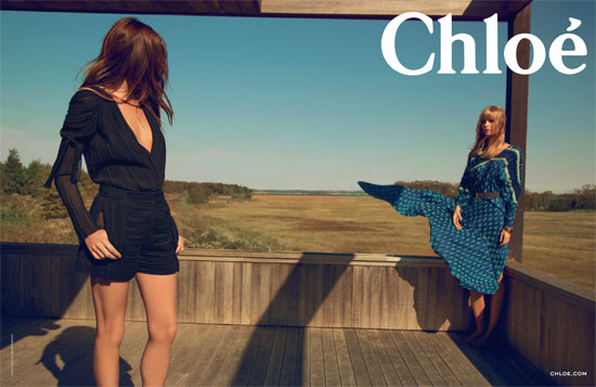 Lou Doillon i Julia Stegner w kampanii Chloe wiosna-lato 2014