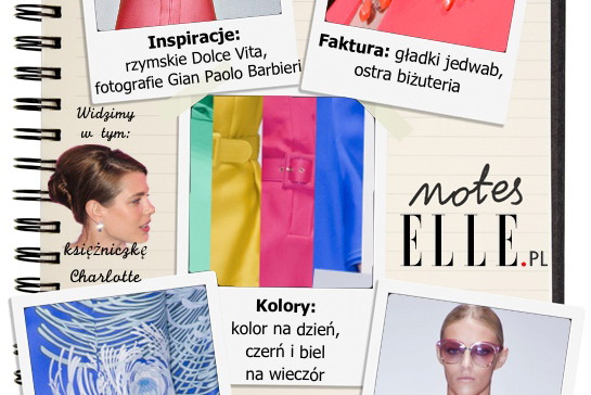 Notes ELLE.pl Gucci wiosna-lato 2013 / kolaż ELLE
