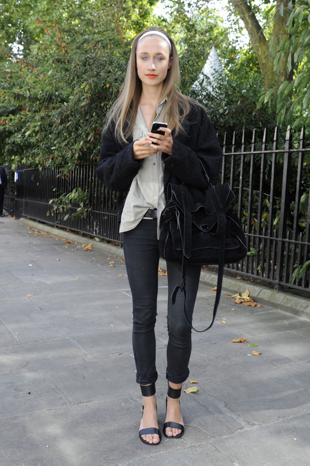 Street fashion: modelki na London Fashion Week