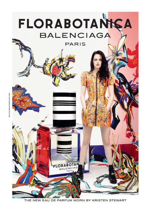 Kristen Stewart w kampanii perfum Balenciaga Florabotanica (fot. balenciagafragrance.com)