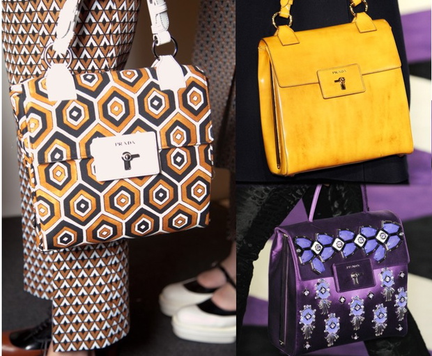 Prada. Torebki na jesień 2012 - najmodniejsze propozycje z wybiegów / kolaż ELLE