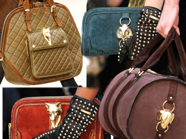 Torebki na jesień 2012 - najmodniejsze propozycje z wybiegów. Burberry / kolaż ELLE