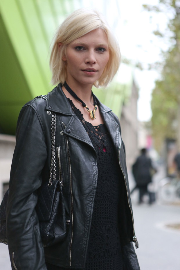 Street fashion: Anja Rubik, Freja Beha, Karlie Kloss