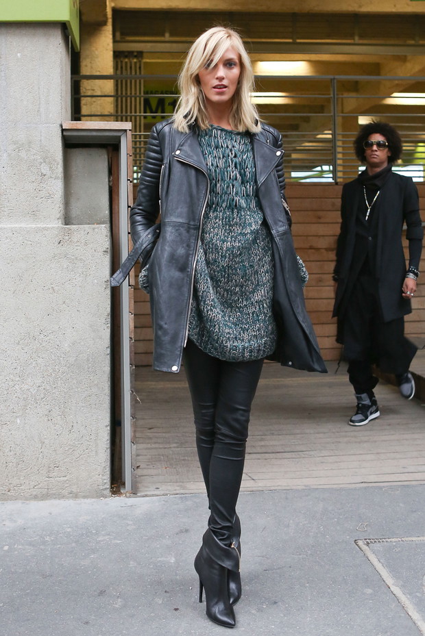 Street fashion: Anja Rubik, Freja Beha, Karlie Kloss